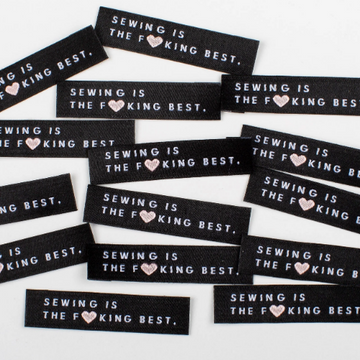 KATM Woven Labels - "SEWING IS THE F**KING BEST" - woven sewing labels