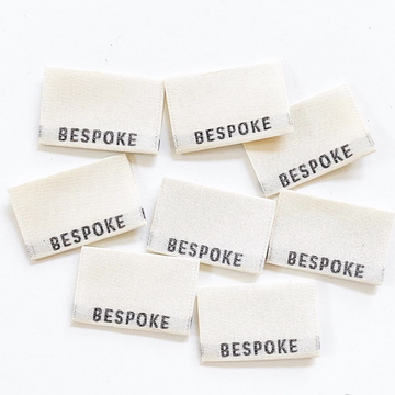 KATM Woven Labels - "BESPOKE" - woven sewing labels 8 Pack