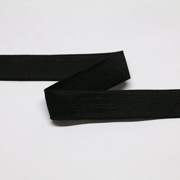*Knitted Non-Roll Elastic (25mm) - Black