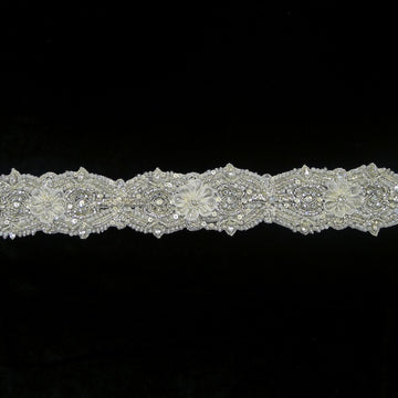 Lola Beaded Motif Offwhite/silver